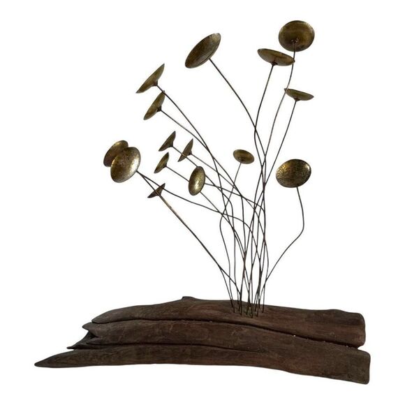 Mid-Century Modern Brutalist Driftwood & Metal Sculpture - Picture 3 of 11